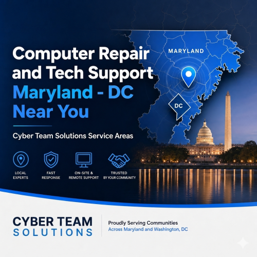 On-site and remote computer repair and tech support in Maryland and DC